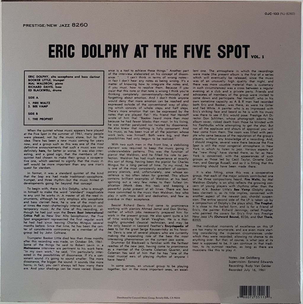 Eric Dolphy - At The Five Spot (novo/lacrado)