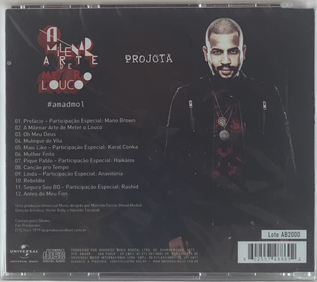 Projota – AMADMOL (A Milenar Arte De Meter O Louco) (CD novo)