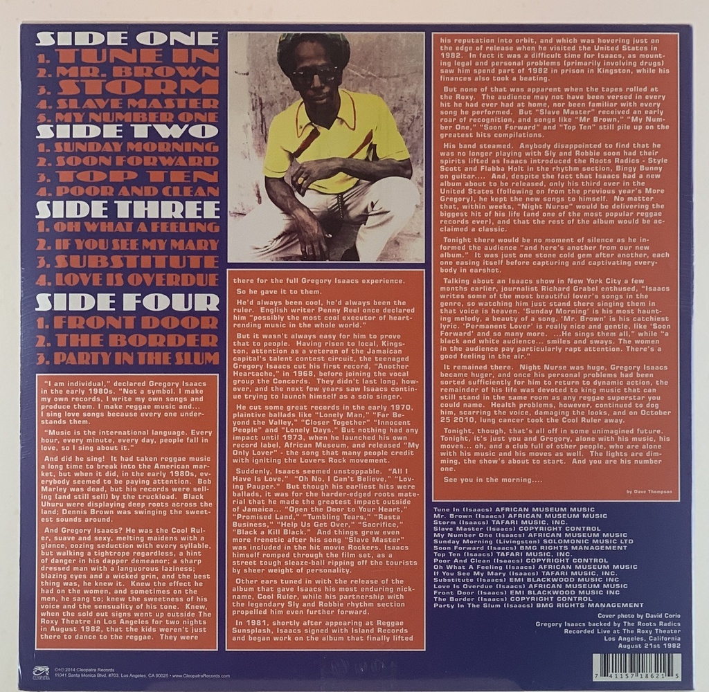 Gregory Isaacs - Roxy Theatre 1982 (2LPs) (novo/lacrado)