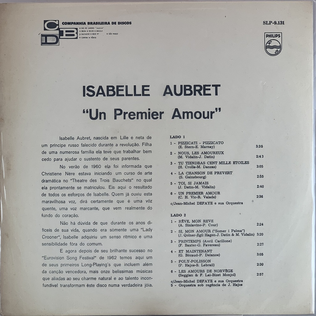 Isabelle Aubret - Un Premier Amour (usado)