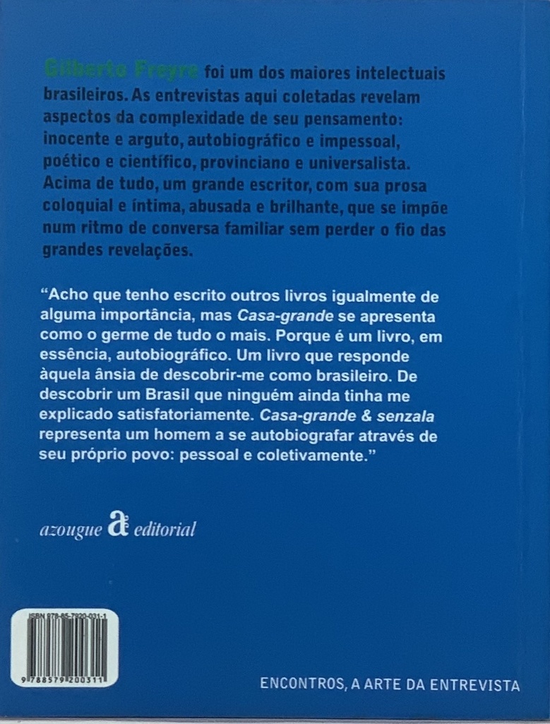 Encontros - Gilberto Freire (Livro Novo)