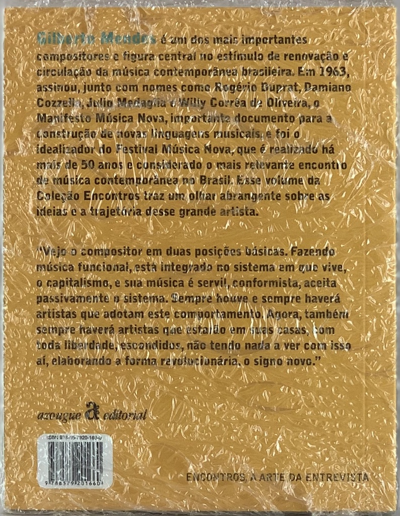 Encontros - Gilberto Mendes (Livro lacrado)