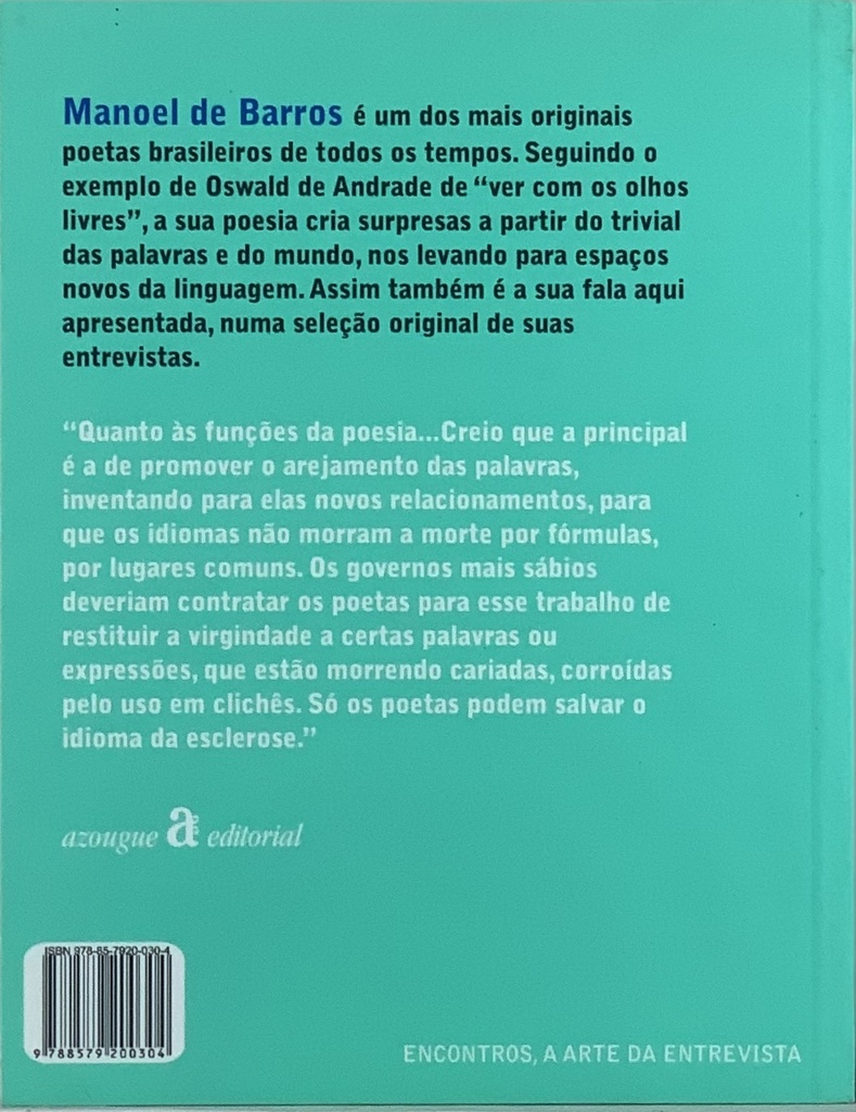 Encontros - Manoel de Barros (Livro novo)