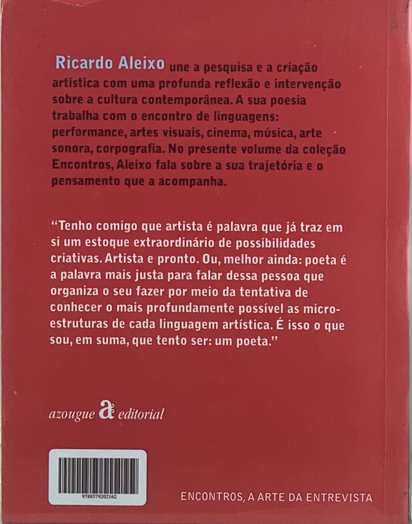 Encontro - Ricardo Aleixo (Livro novo)