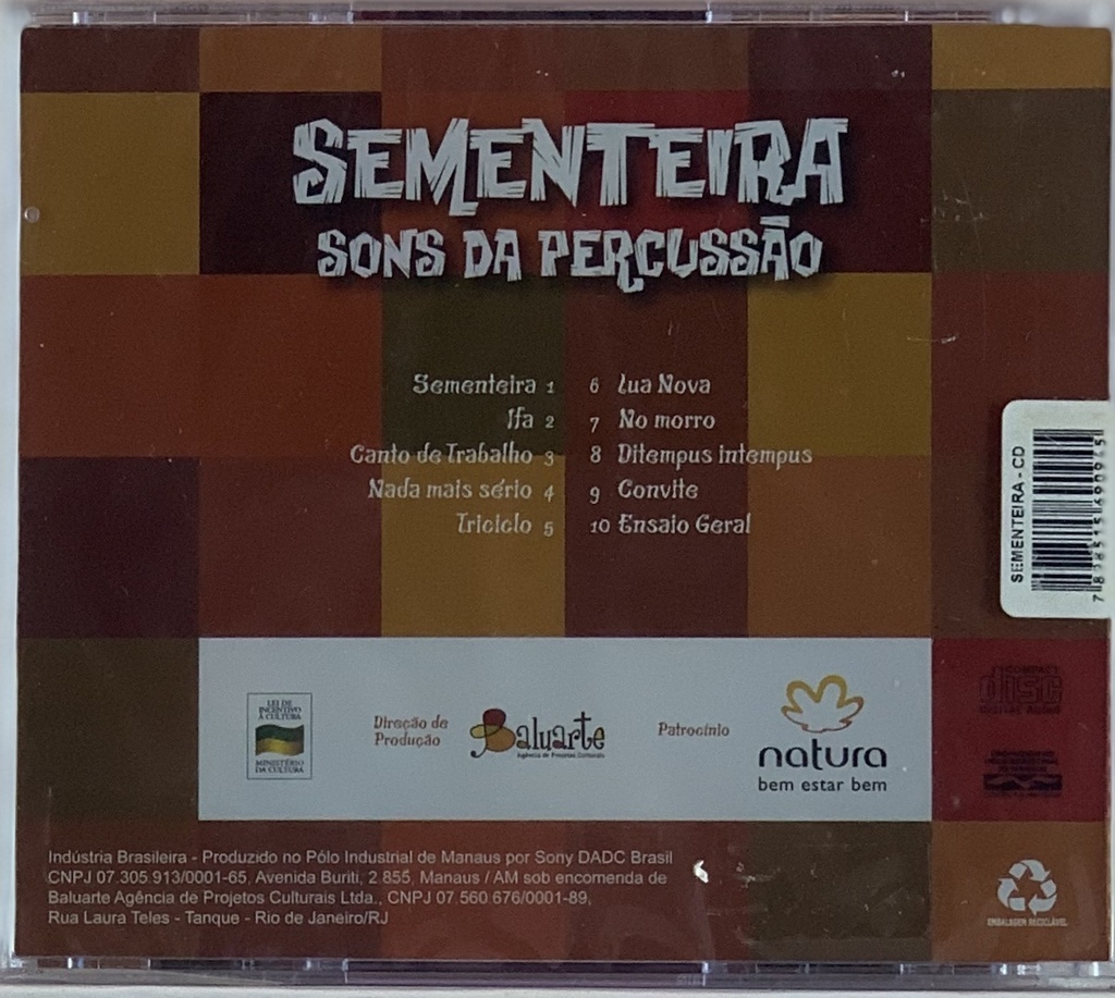 Sementeira - Sons Da Percussão (CD novo)