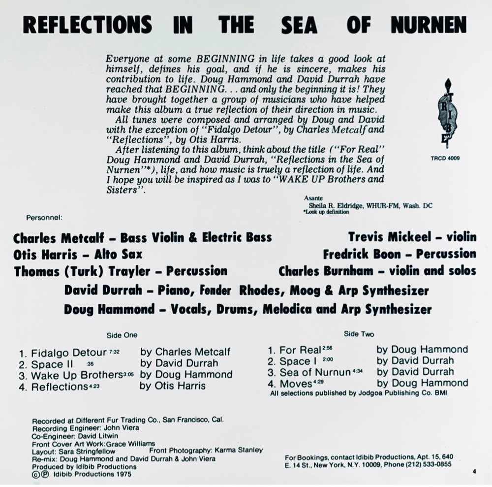 David Durrah & Doug Hammond- Reflections In The SEa Of Nurdnen (usado)