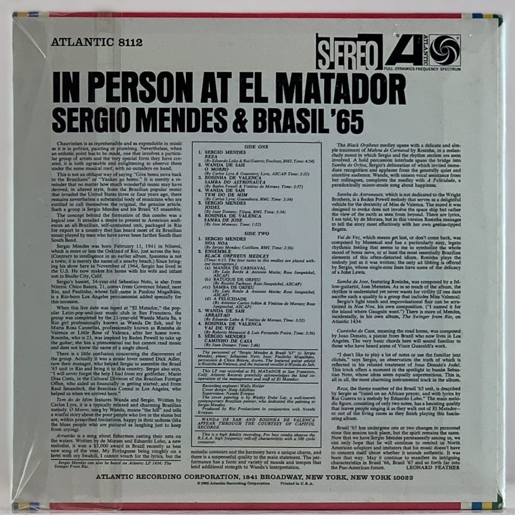 Sergio Mendes And Brasil '65* – In Person At El Matador (CD usado)