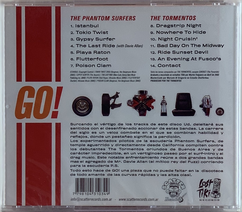 The Phantom Surfers / The Tormentos – Go! The Phantom Surfers Race Against The Tormentos (CD novo)