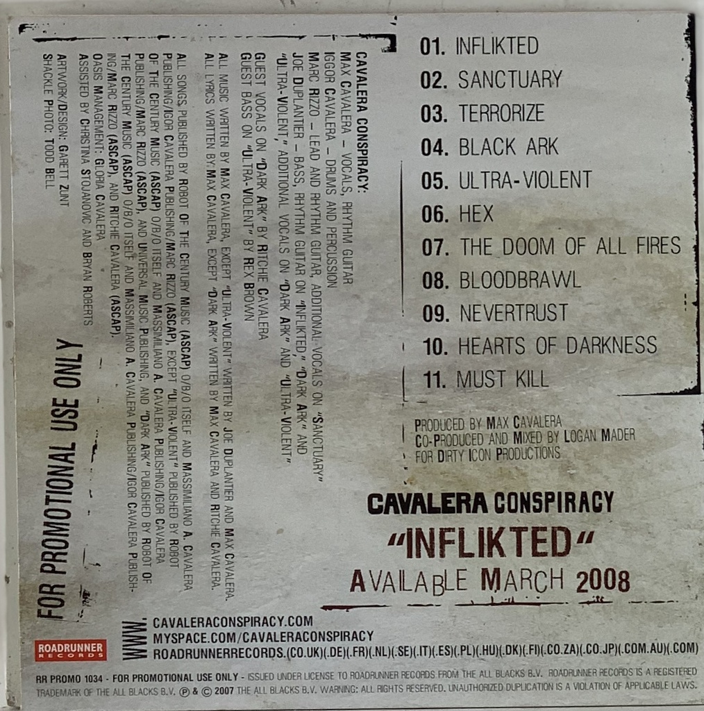 Cavalera Conspiracy – Inflikted (CD usado)