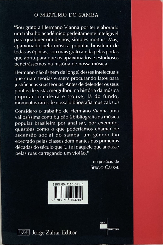 Mistério do Samba - Heramano Vianna (Livro usado)