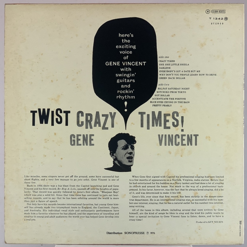 Gene Vincent - Twist Crazy Times (LP usado)