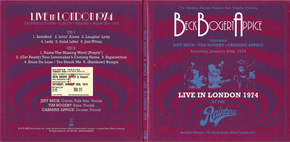 Beck, Bogert & Appice – Live In Japan 1973 / Live In London 1974