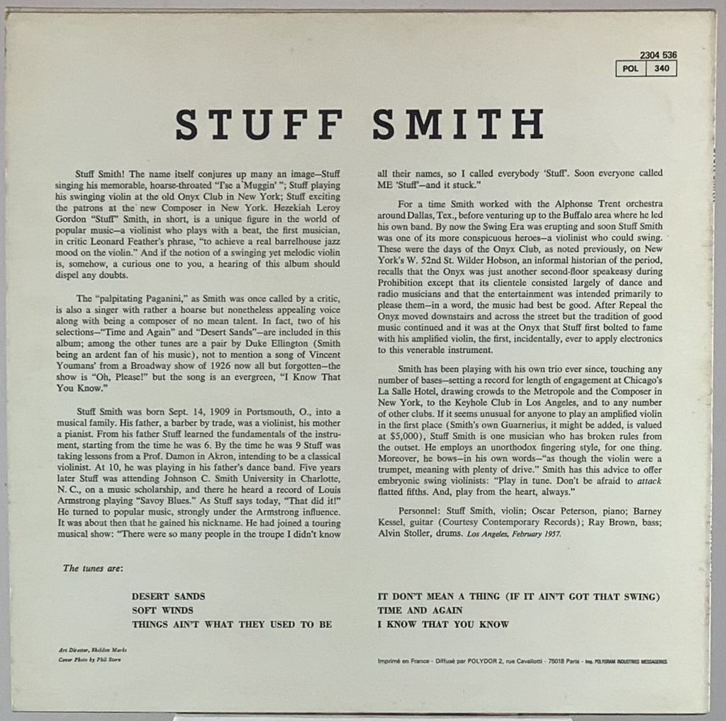 Stuff Smith - Stuff Smith (LP usado)