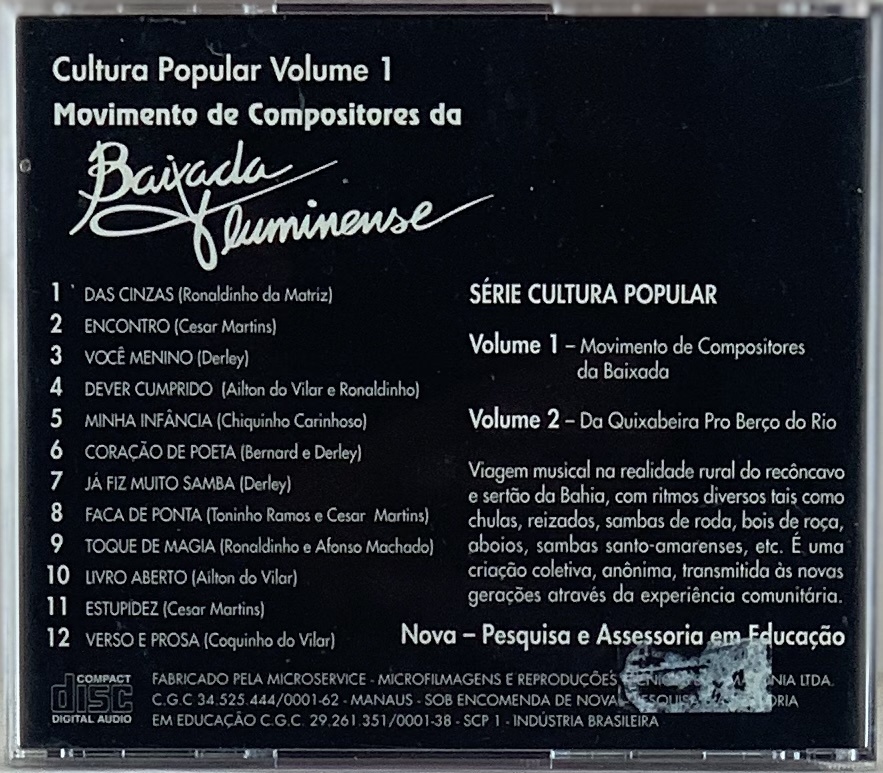 V/A - Movimento de Compositores da Baixada Fluminense (CD usado)