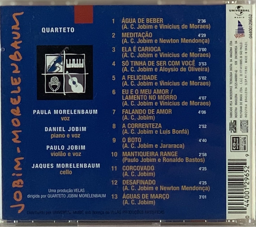 Quarteto Jobim-Morelenbaum – Quarteto Jobim-Morelenbaum (CD usado)