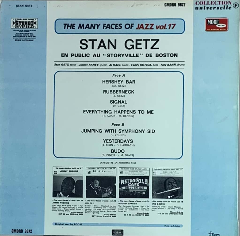 Stan Getz – En Public Au "Storyville" De Boston (LP usado)