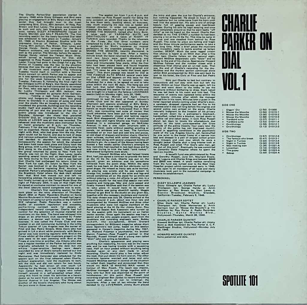 Charlie Parker – Charlie Parker On Dial Vol. 1(LP usado)