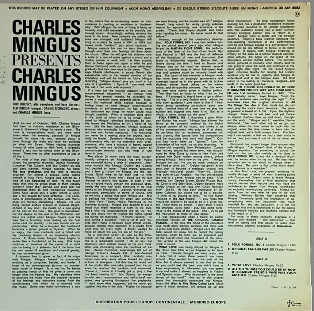 Charles Mingus – Presents Charles Mingus (LP usado)