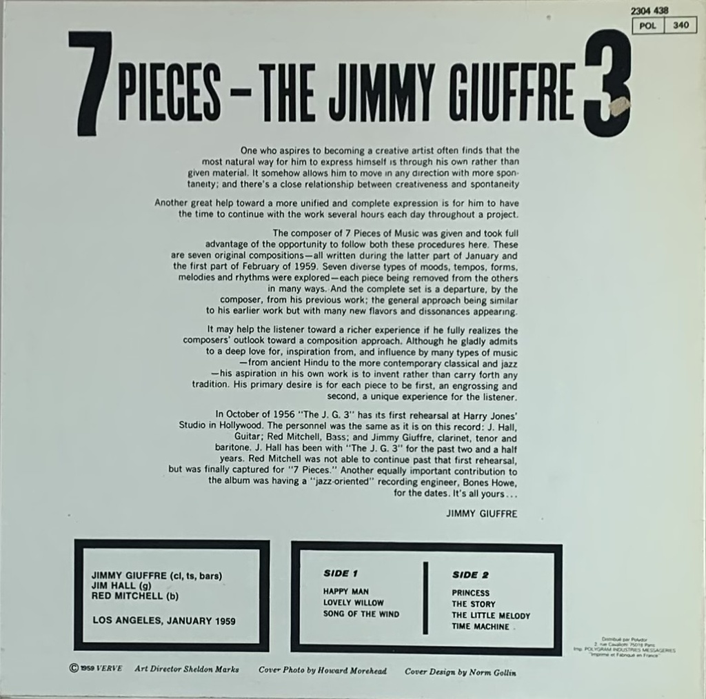 The Jimmy Giuffre 3 – 7 Pieces (LP usado)