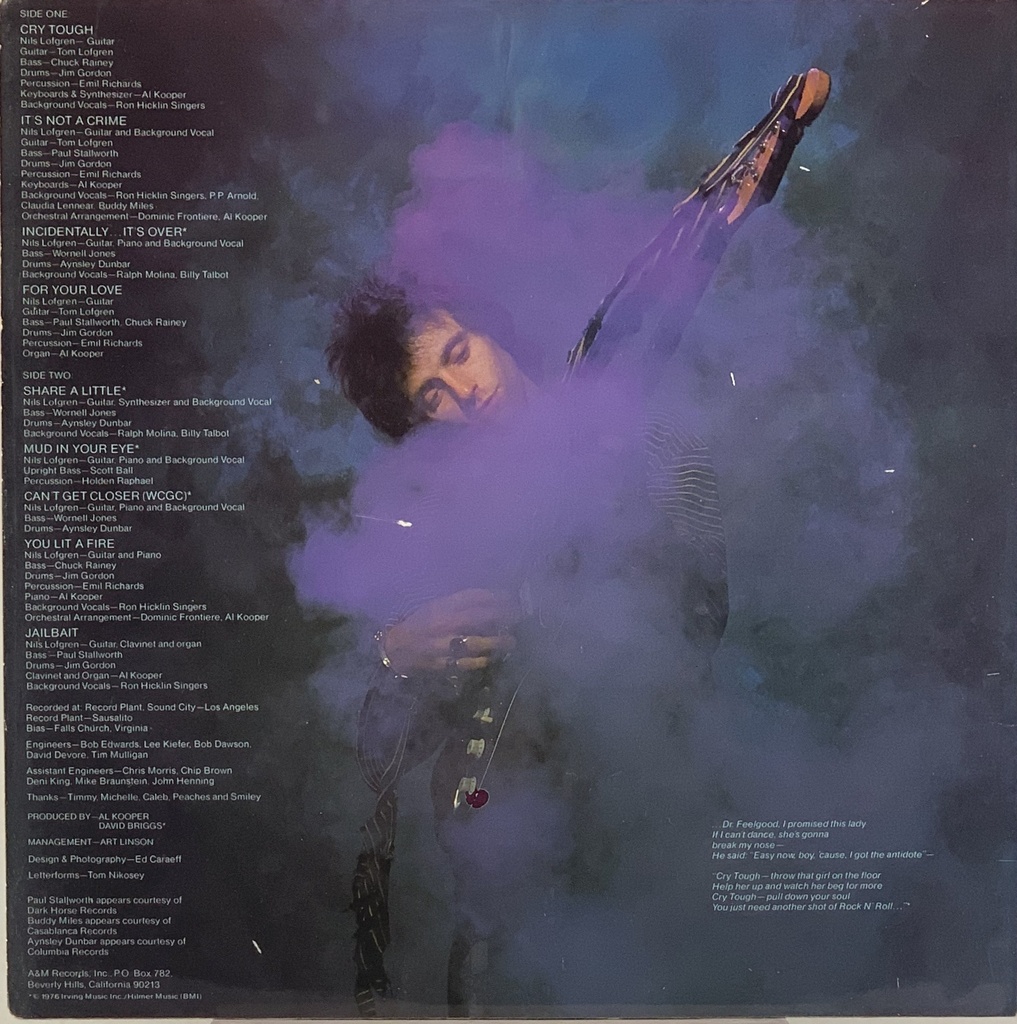 Nils Lofgren – Cry Tough (LP usado)