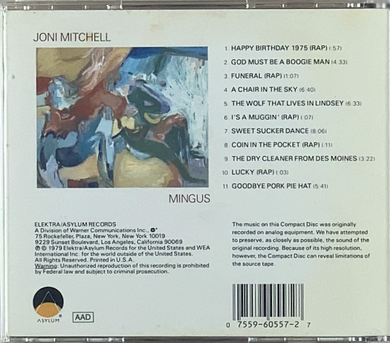 Joni Mitchell – Mingus (CD usado)