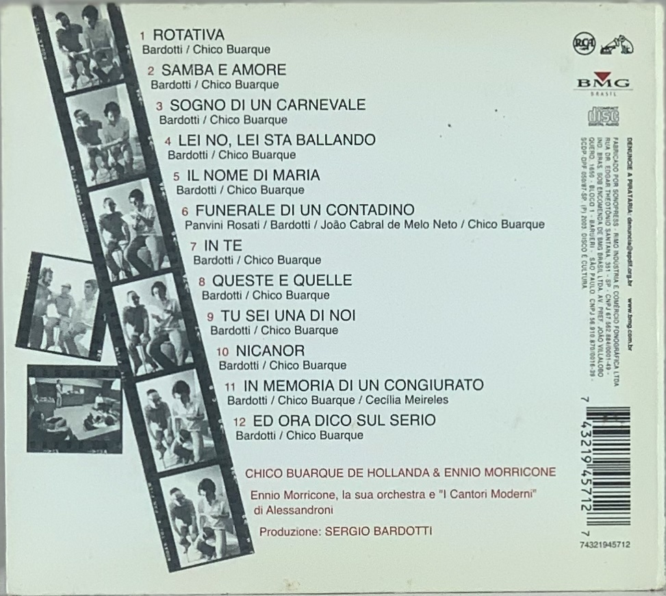 Chico Buarque De Hollanda • Ennio Morricone – Per Un Pugno Di Samba (CD usado)