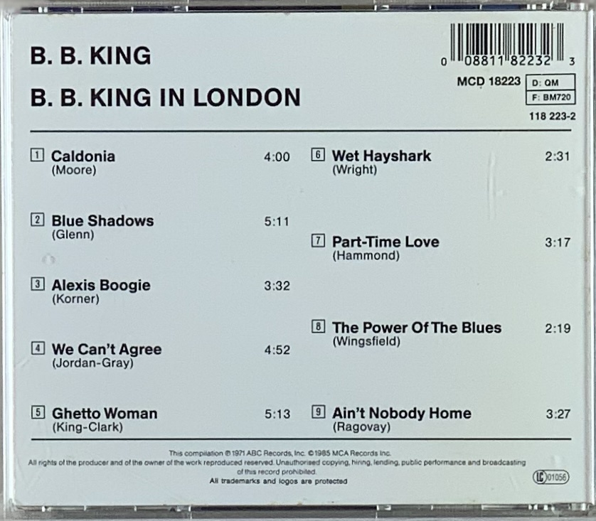 B.B. King – In London (CD usado)