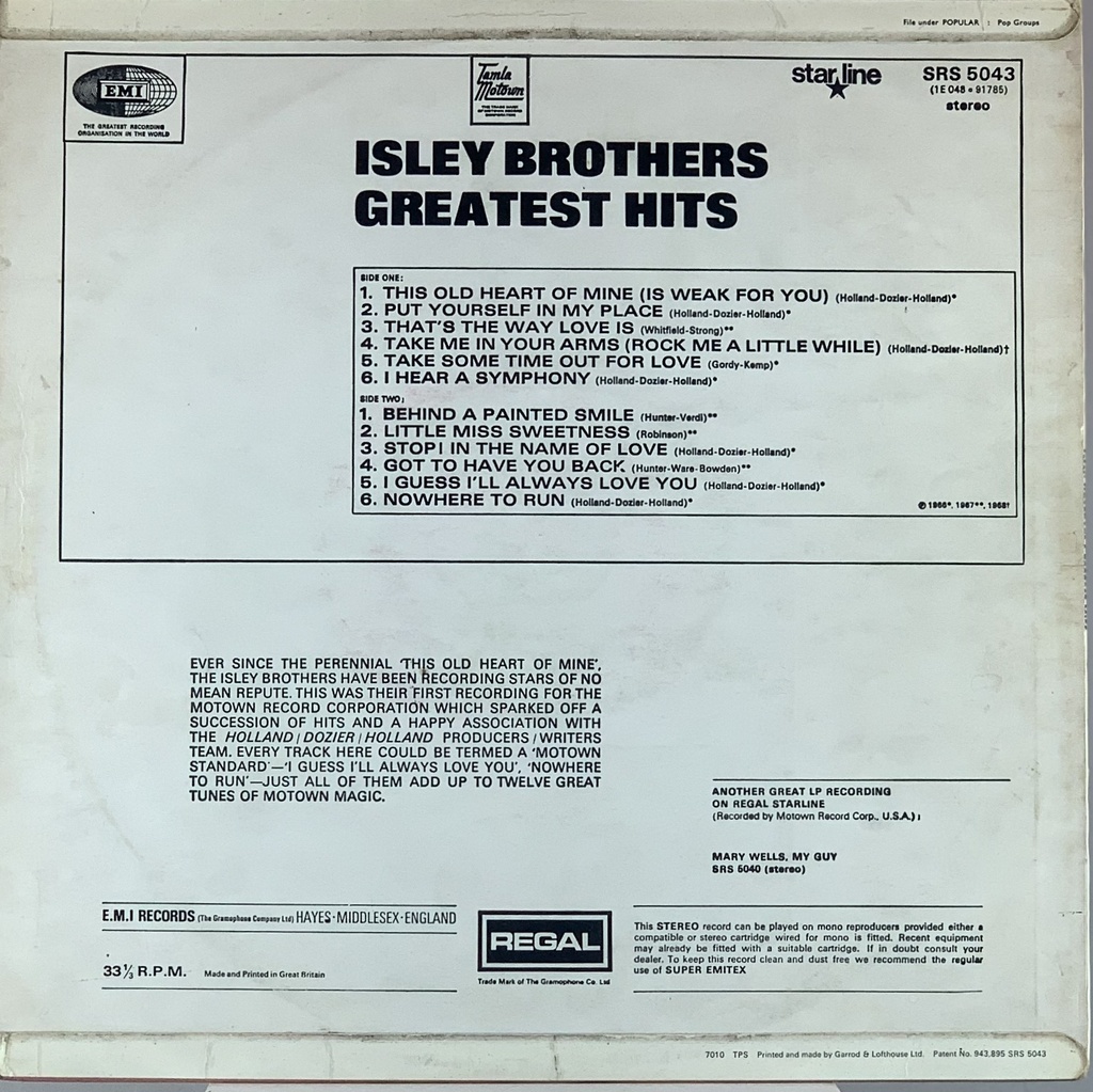 Isley Brothers - Greatest Hits (LP usado)