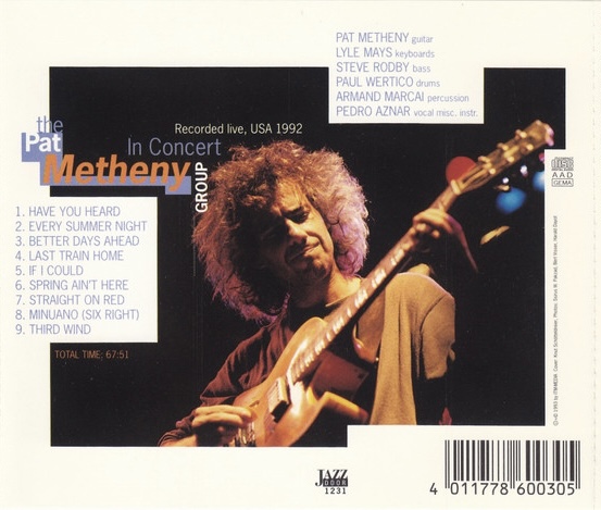 Pat Metheny Group, The – In Concert (CD usado)