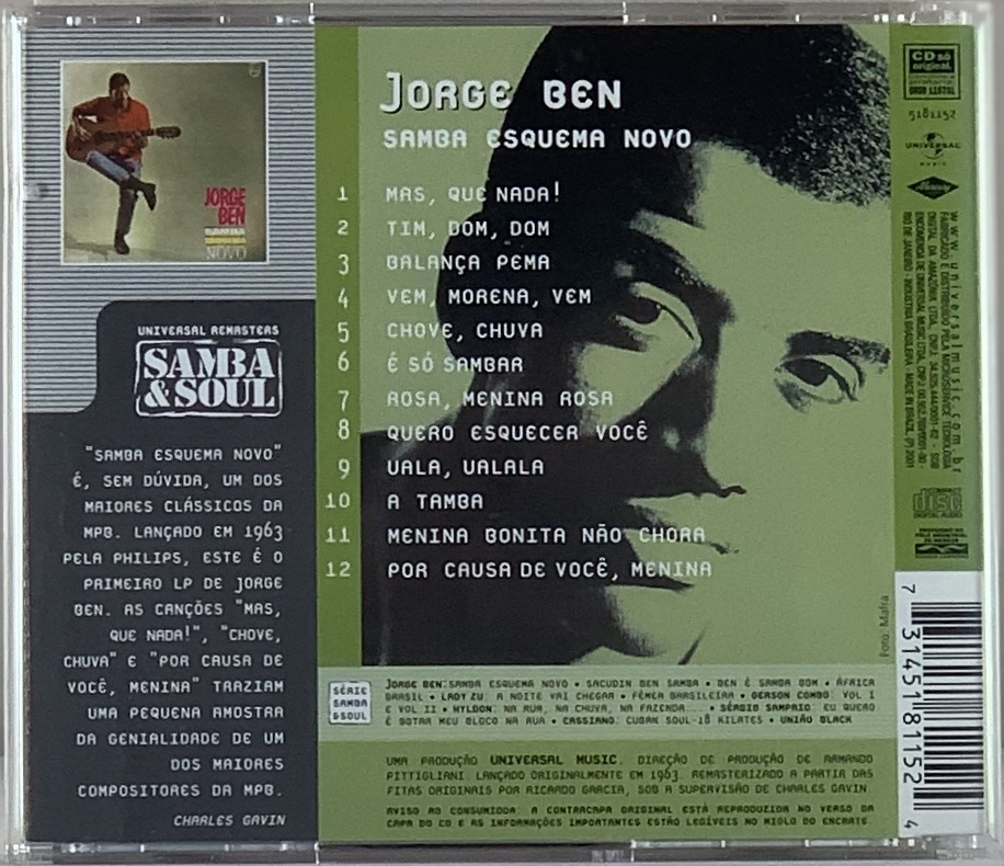 Jorge Ben – Samba Esquema Novo (CD usado)