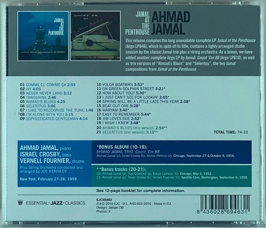 Ahmad Jamal – Jamal At The Penthouse (CD usado)