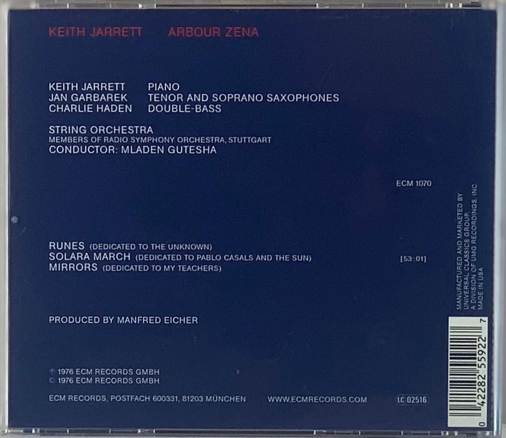 Keith Jarrett – Arbour Zena (CD usado)