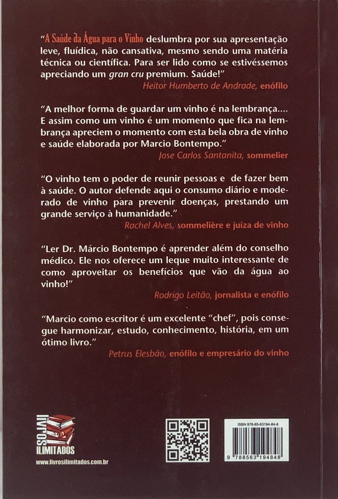 Saúde da Água para o Vinho, A (Livro usado)