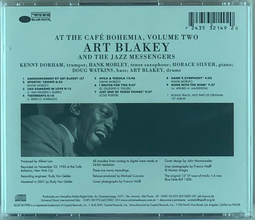 Art Blakey And The Jazz Messengers* – At The Café Bohemia, Volume Two (CD novo)