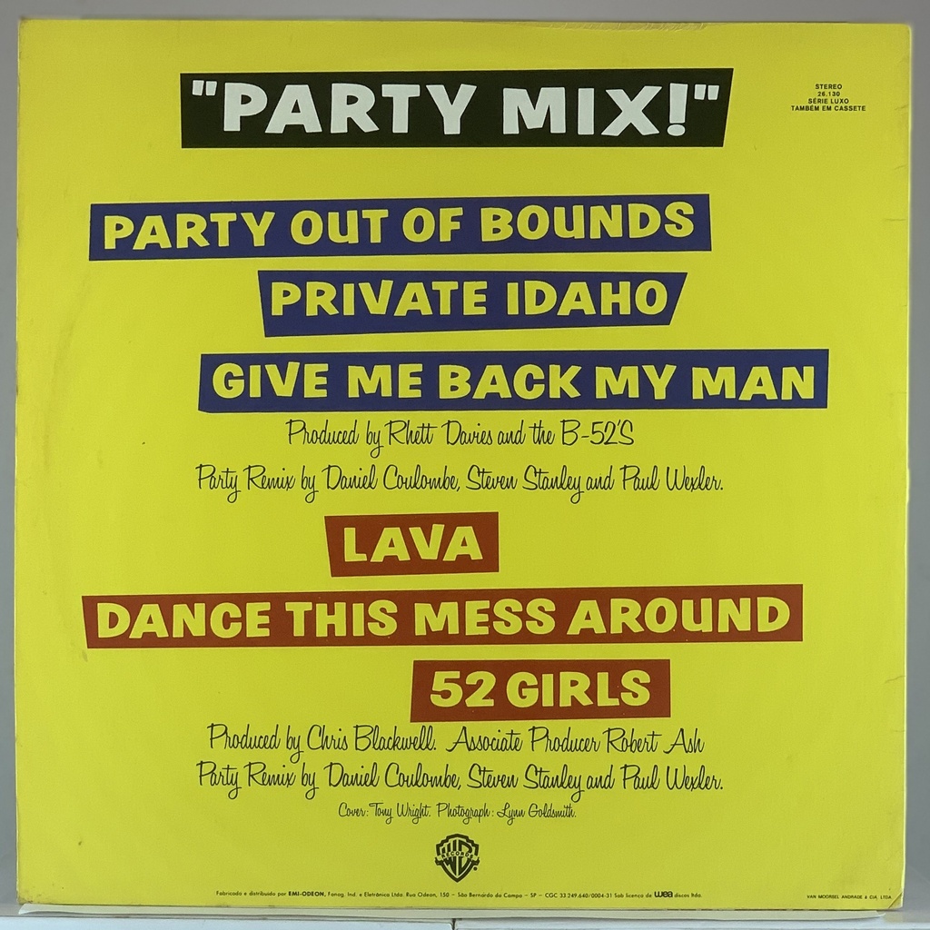 B-52's,The – Party Mix! (EP 12" usado)