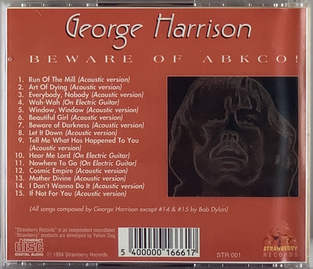 George Harrison - Beware of Abkco! (CD usado)