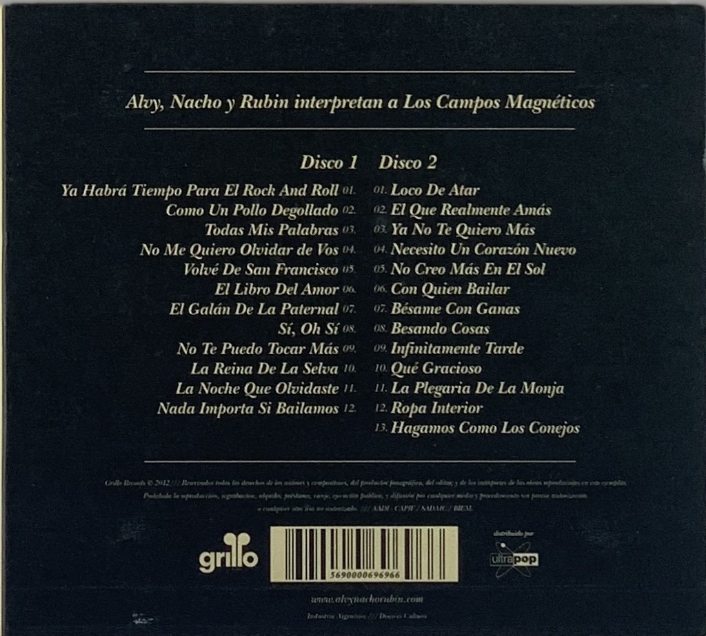 Alvy, Nacho y Rubin – Interpretan a los Campos Magneticos Vol 1 + Vol 2 (2 CDs usado)