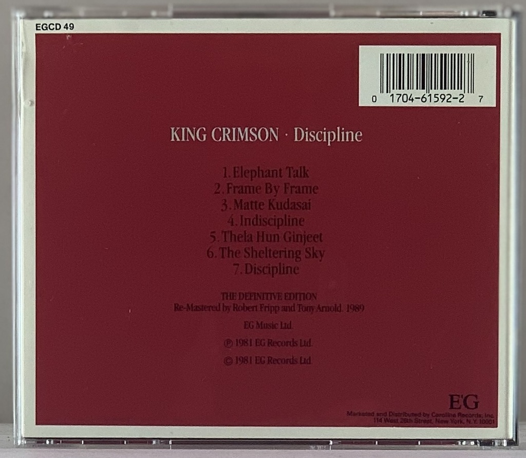 King Crimson - Discipline (CD usado)