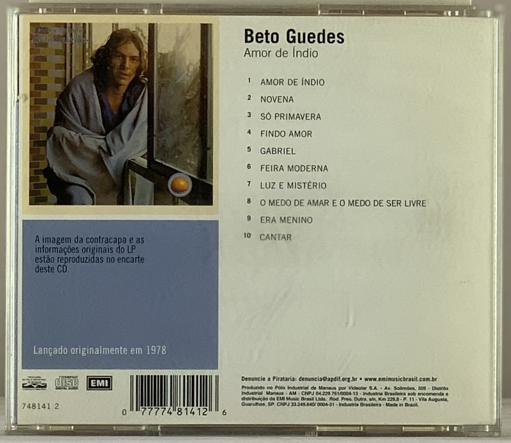 Beto Guedes - Amor de Índio (CD usado)