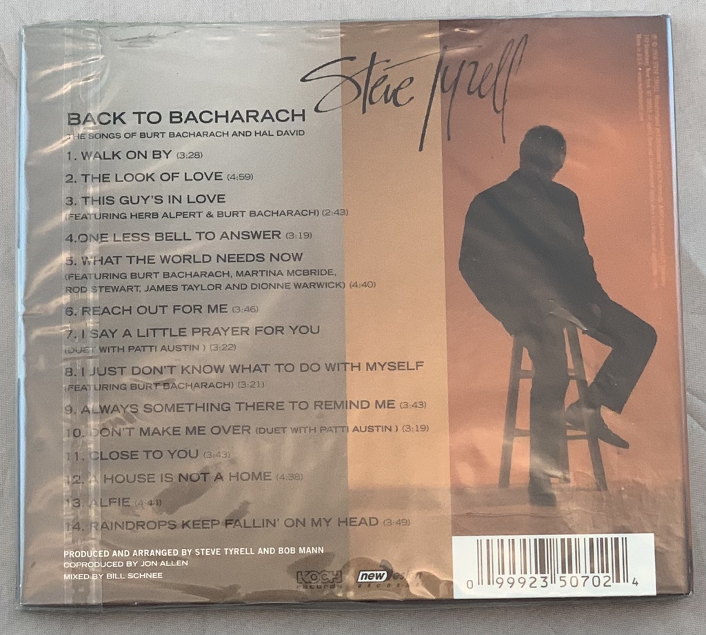 Steve Tyrrel - Back To Bacharach (usado)