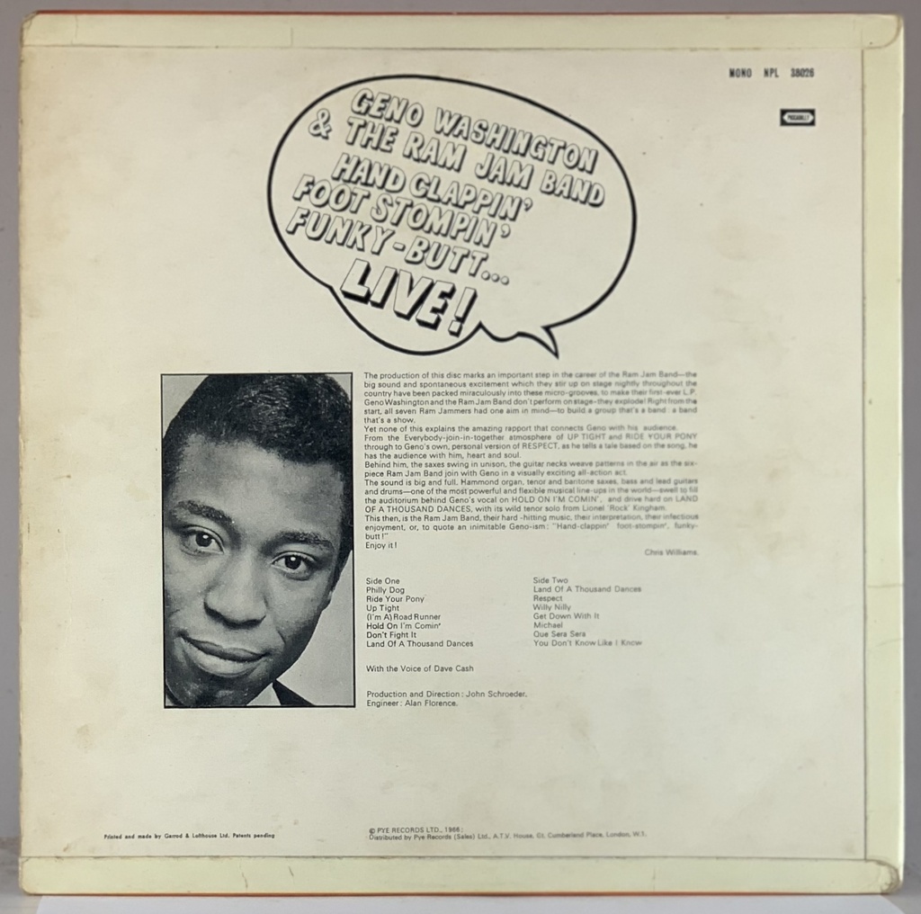Geno Washington & The Ram Jam Band – Hand Clappin' Foot Stompin' Funky-Butt... Live!