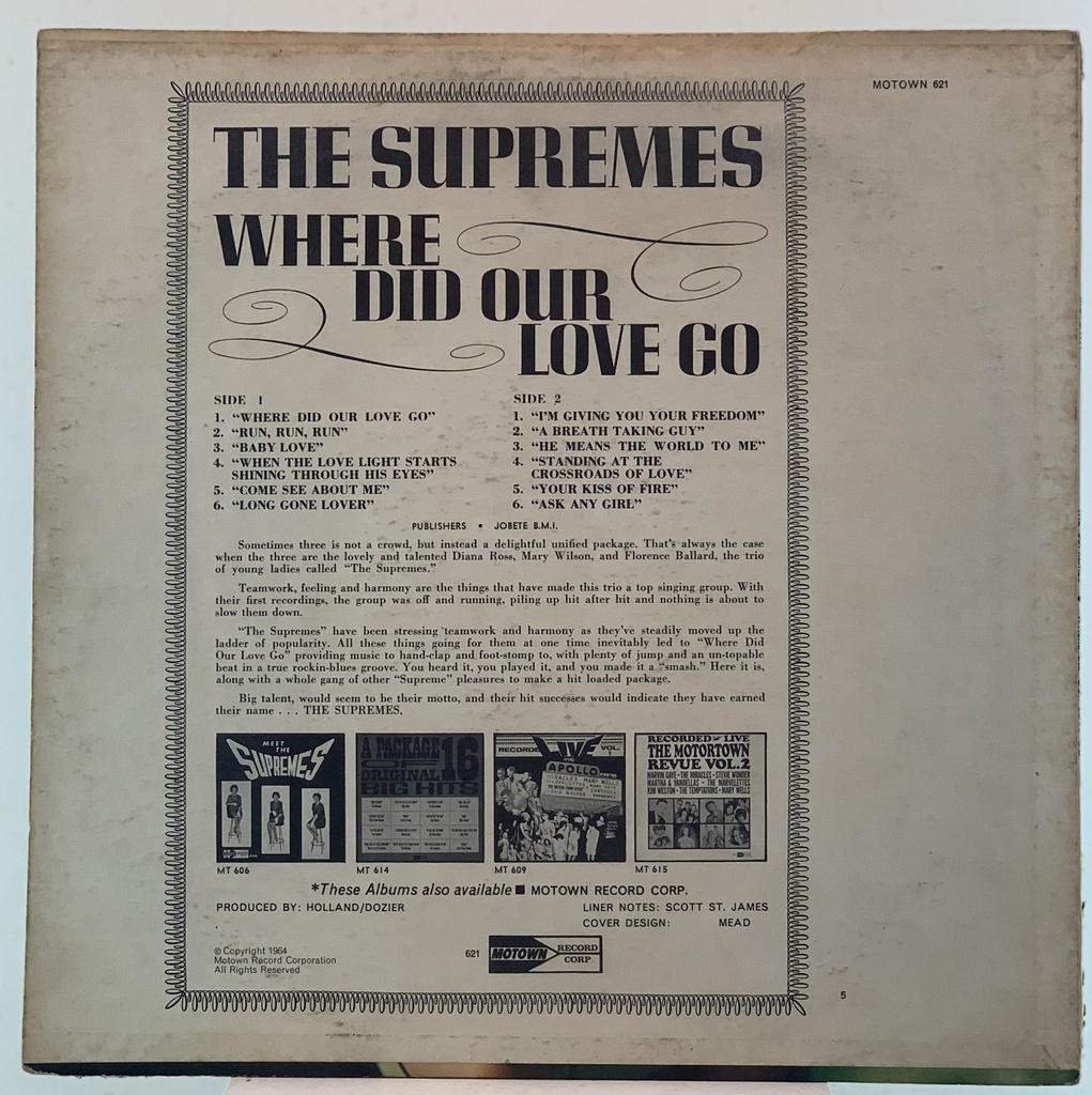 Supremes, The - Where Did Our Love Go (usado)