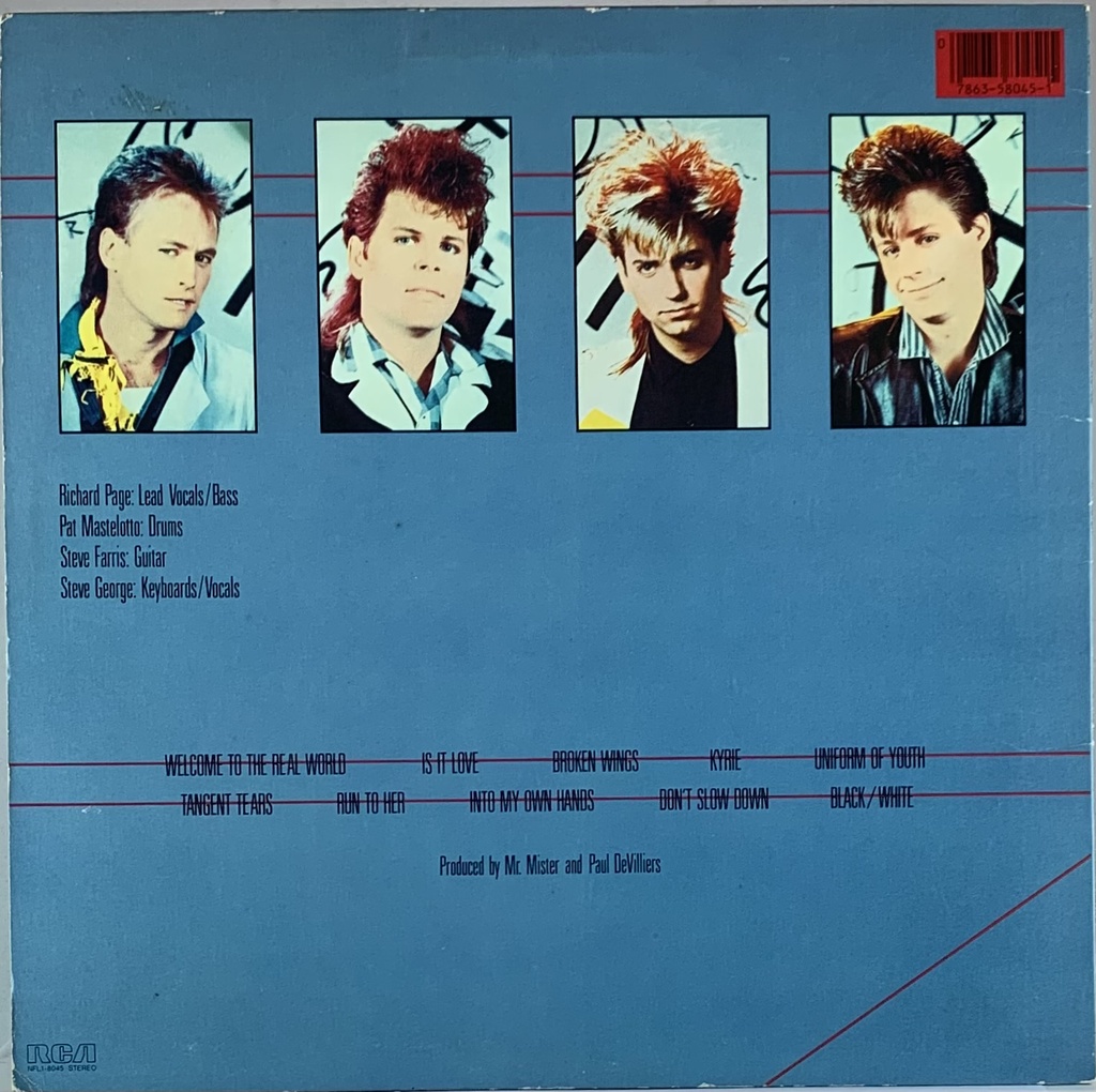 Mr. Mister – Welcome To The Real World (LP usado)