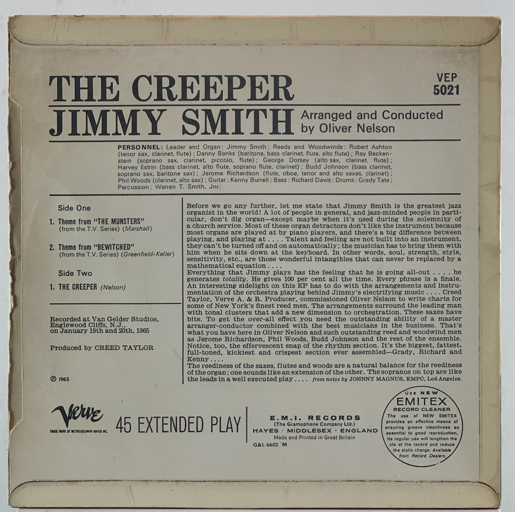 7"- Jimmy Smith - The Creeper (usado)