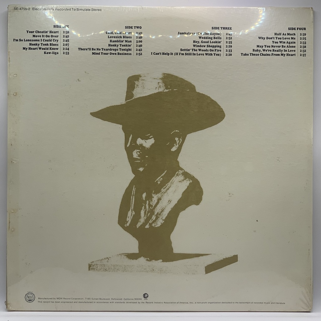 Hank Williams – 24 of Hank Williams' Greatest Hits (2LPs novo)