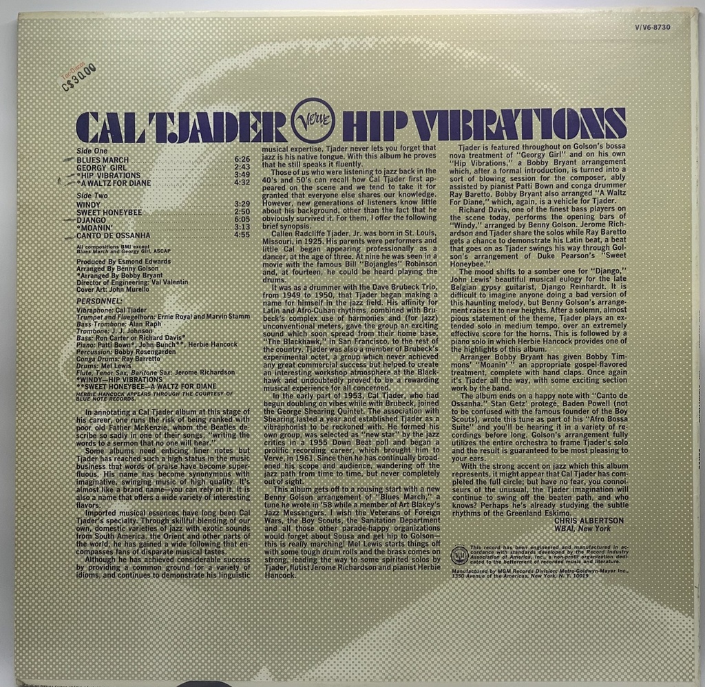 Cal Tjader - Hip Vibrations (LP usado)
