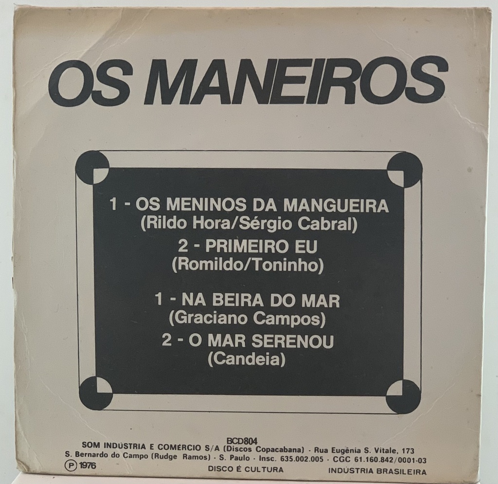 7" -Maneiros, Os-Samba Preferência Popular(usado)