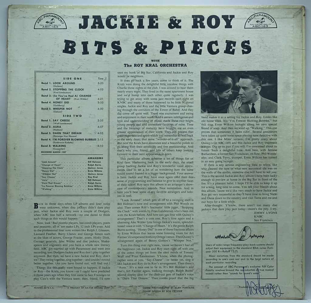 Jackie and Roy - Bits and Pieces (LP usado)