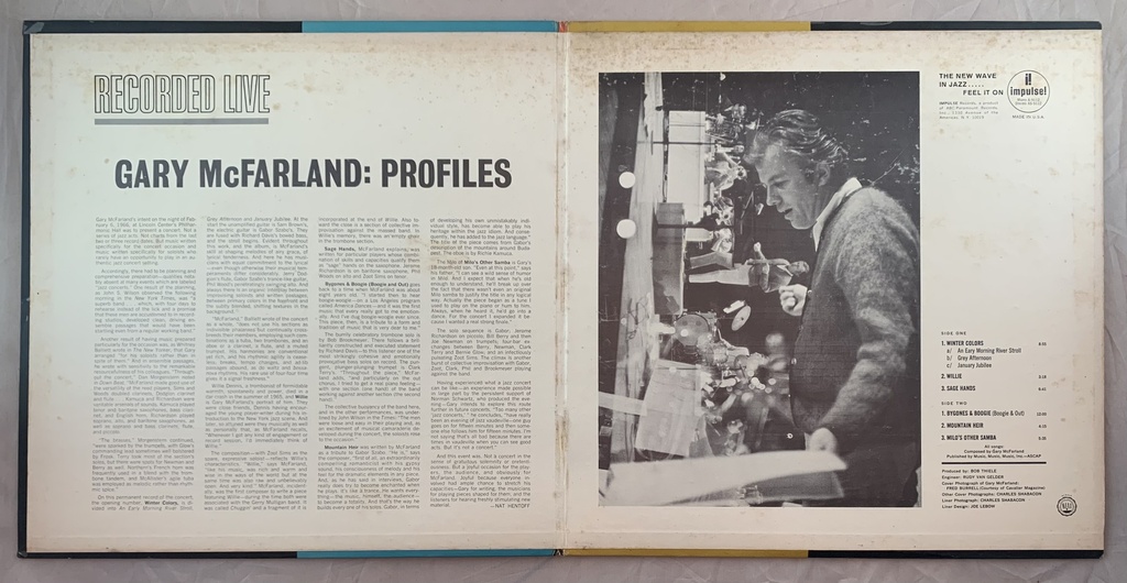 LP Gary McFarland - Profiles (gatefold) (usado)