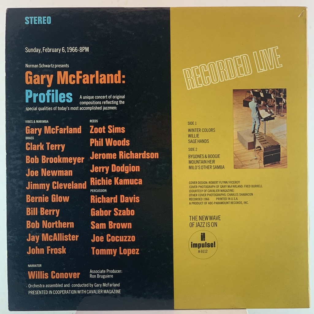 LP Gary McFarland - Profiles (gatefold) (usado)